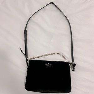 Kate Spade Black Velvet Crossbody